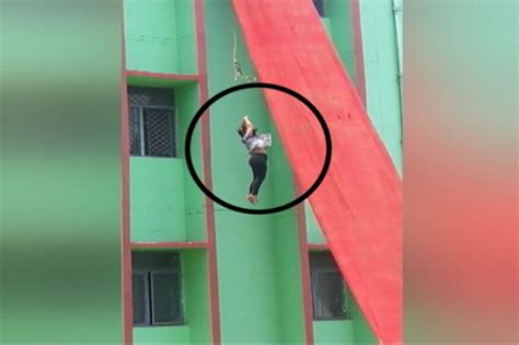 Teacher Falls Off From Rd Floor During Mock Drill In Moradabad