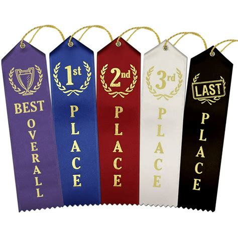 Ideal Award Ribbon Set 1 Best Overall 4 Each 1st 2nd 3rd Place