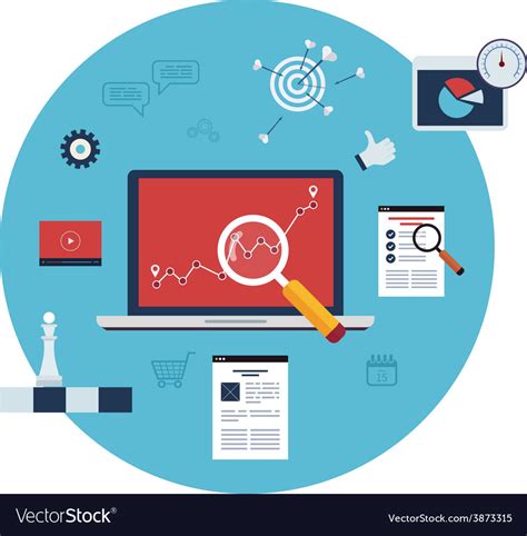 Marketing Research Icons Royalty Free Vector Image
