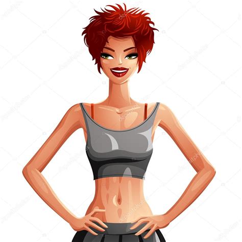 Beautiful Red Haired Female — Stock Vector © Ostapiusangelp 112025870