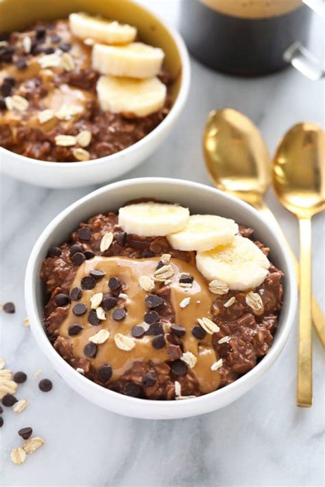 Chocolate Peanut Butter Overnight Oats 13g Protein Fit Foodie Finds