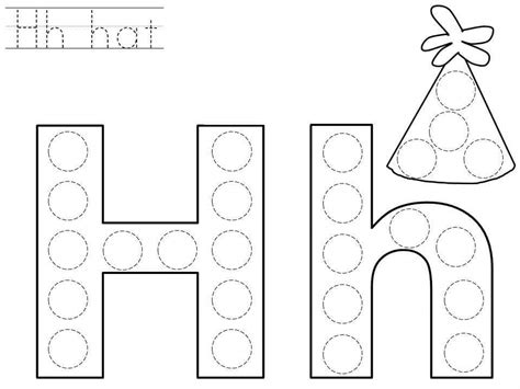 Each letter has a crown/hat craft, tracing pages, and letter recognition activities. do-a-dot-letter-h-printable « Preschool and Homeschool