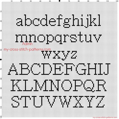 Cross Stitch Alphabet Batang All Letters Free Pattern Download Free