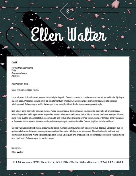 Marvelous Beautiful Cover Letter Template Word File Cv