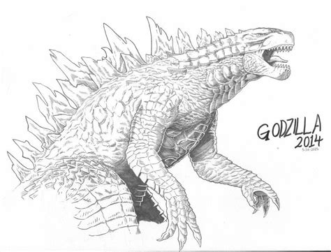 How To Draw Godzilla Step By Step Easy At Drawing Tutorials