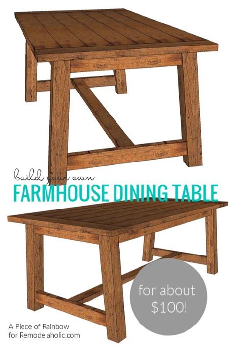 Build Your Own Diy Farmhouse Dining Table For 100 This Easy But