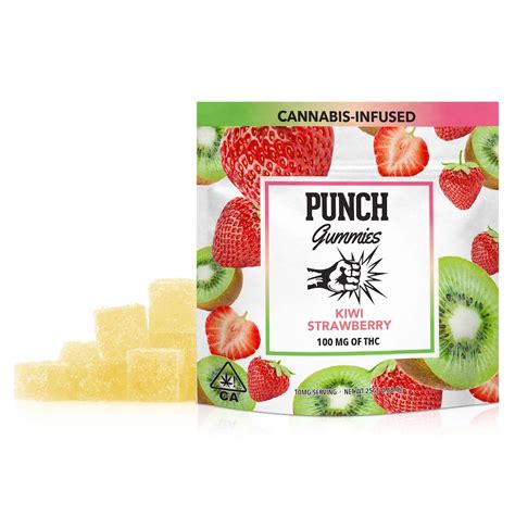 Punch Edibles And Extracts Kiwi Strawberry Gummies 100mg Weedmaps