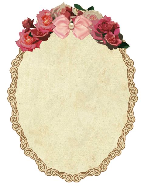 Moldura Oval Vintage Com Flores Png Transparente Stickpng
