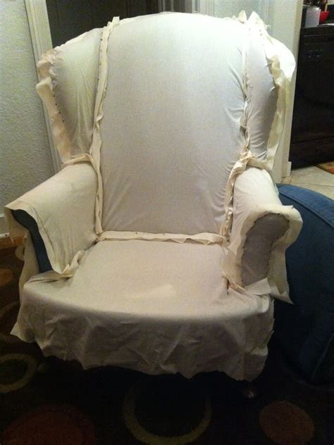 Idea for how to cover a wingback chair | Slipcovers for chairs