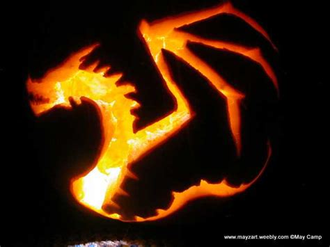 Pumpkin Carving Of Dragon Mayzart