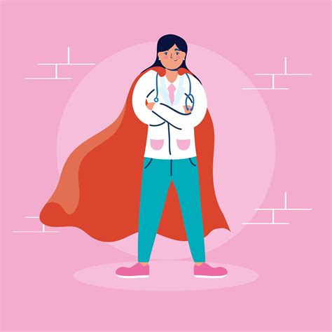Female Doctor As A Super Hero 1613233 Download Free Vectors Clipart
