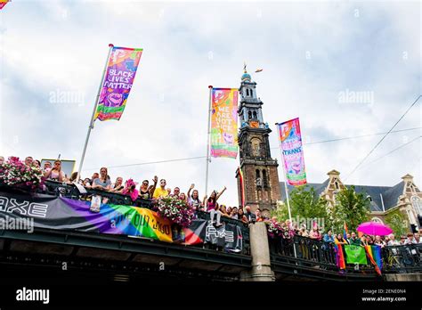 canal parade during amsterdam gay pride 2019 amsterdam netherlands 03 aug 2019 photo by