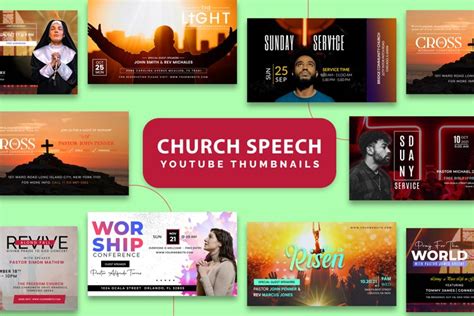 Church Speech Youtube Thumbnails Template 2537924