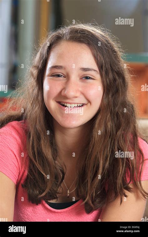 Pre Teen Girl Smiling Hi Res Stock Photography And Images Alamy