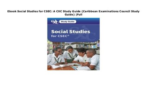 Ebook Social Studies For Csec A Cxc Study Guide Caribbean