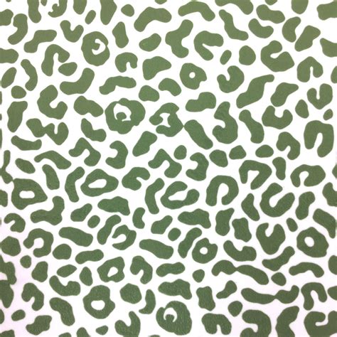 Soft Textured Green Leopard Cheetah Fabric By The Yard Fabric