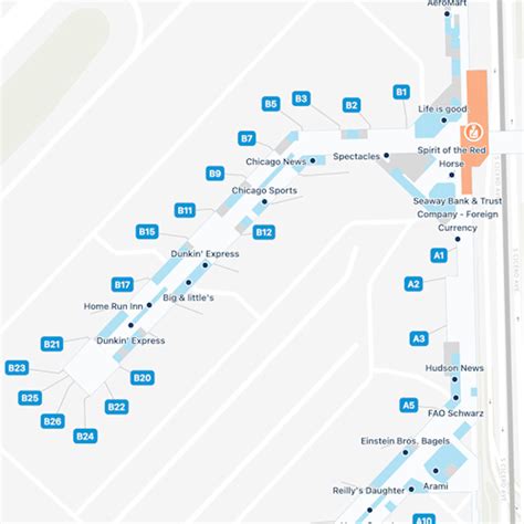 Chicago Midway Airport Map Mdw Terminal Guide