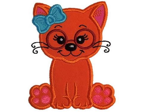 Cat Applique Designs Cat Machine Embroidery Designs For Baby | Etsy | Cat applique designs ...