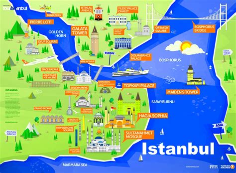 Istanbul Sightseeing Map Ontheworldmap Com