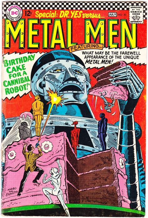 Metal Men 20 Comic Vintage Books 1966 Dc Comics Vgfn 50 Etsy