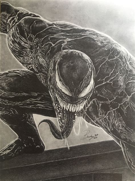 Venom Graphite Pencil Pencil Portrait Venom Art Art Inspiration Drawing