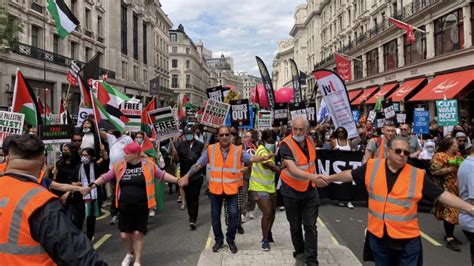 London Protest Crowds March Through Capital As Part Of Weekend Of