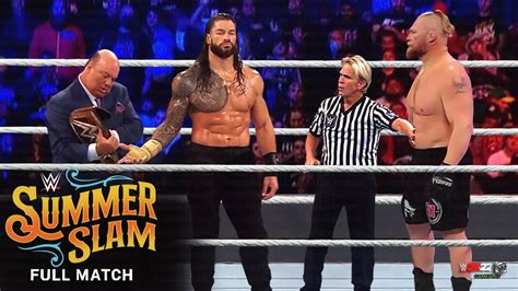 Full Match Brock Lesnar Vs Roman Reigns Universal Title Match Summerslam 2022 Youtube