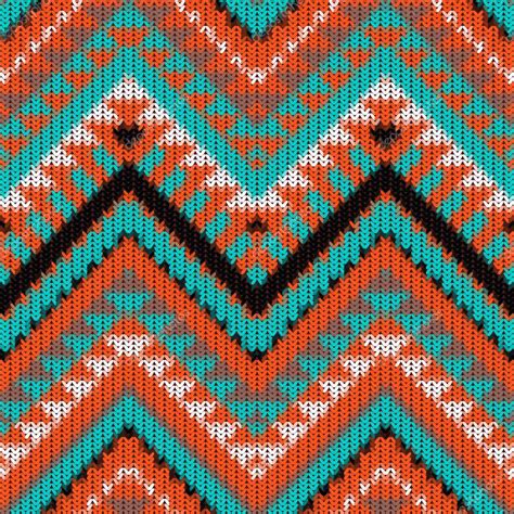 Navajo Crochet Pattern Seamless Knitted Navajo Pattern Stock Vector