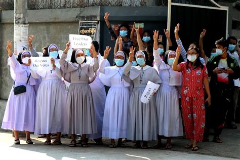 more catholic priest nuns join protests in myanmar licas news light for the voiceless
