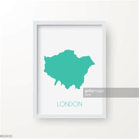 London Map In A Frame On White Background High Res Vector Graphic