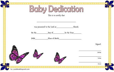 7 Free Printable Baby Dedication Certificate Templates Free