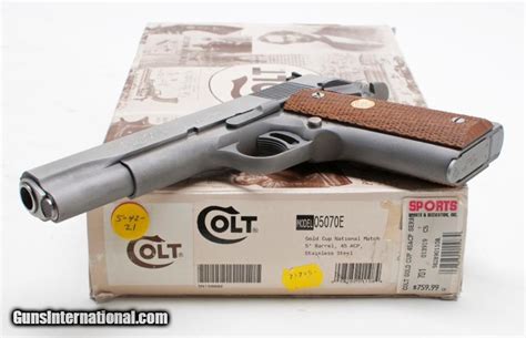 Colt 1911 Series 80 Gold Cup National Match 45 Acp Stainless Steel
