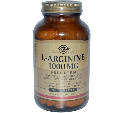 L Arginine 1000mg 90 Tablets Solgar Online Supplement Store