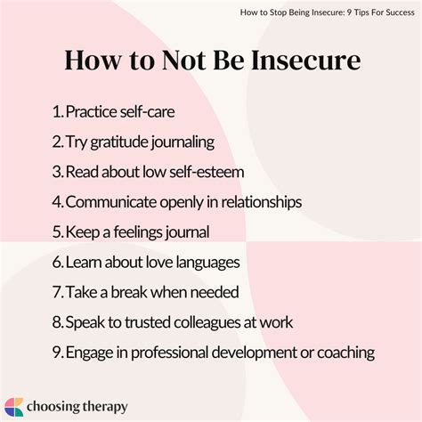 Ways To Stop Being Insecure