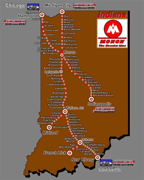 Monon Railroad Map
