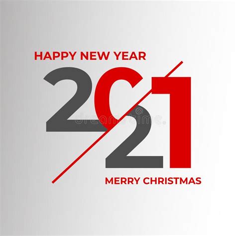 2021 Happy New Year Logo Text Design 2021 Number Design Template Stock