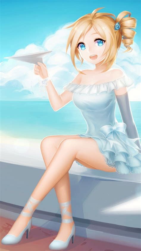 2160x3840 Cute Anime Girl Playing With Paper Planes Sony
