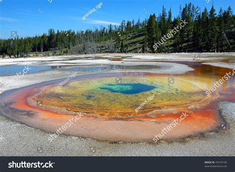 Rainbow Spring Geyser Yellowstone National Park Stock Photo 47410129