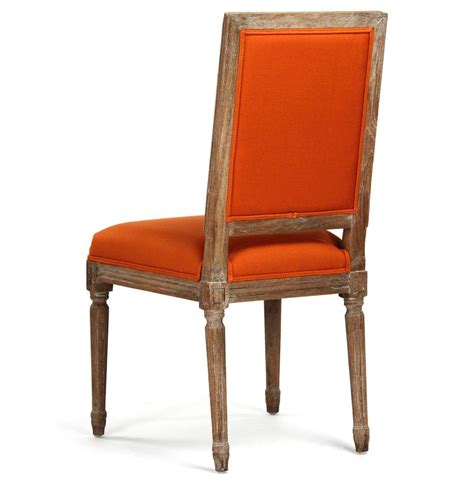 Whether you're looking for ornate, upholstered traditional chicago dining chairs or subdued, sleek dining chairs to accent your modern dining room table. Pair Louis XVI Orange Tufted Linen Dining Side Chair ...