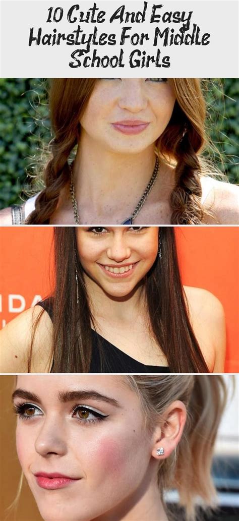 Accented high bun cute hairstyles hairstyles for school dance. 10 Cute And Easy Hairstyles For Middle School Girls | Hair ...