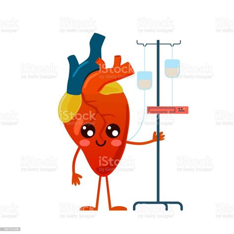 Prevention And Treatment Heart Disease Cartoon Body Organ Mascot Cute