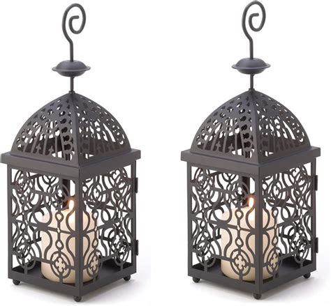 Amazon2best 2 Moroccan Style Black Iron Birdcage Candle