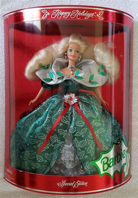 Happy Holidays 1995 Special Edition Barbie Mattel Dolls Holiday Barbie Dolls Happy Holidays