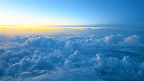 Download Clouds And Sunset Sky Sea Of Clouds 1920x1080 Wallpaper