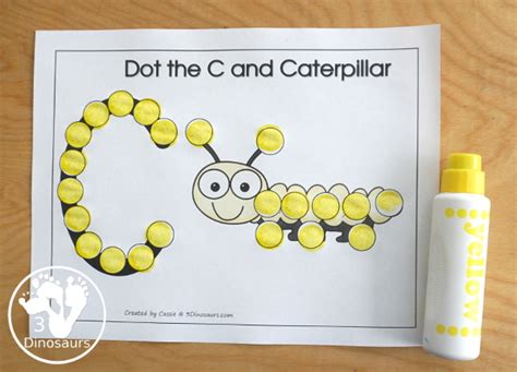 Free Romping And Roaring C Pack Letter C Is For Caterpillar 3 Dinosaurs