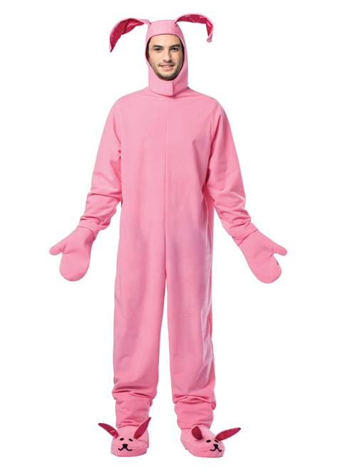 Mens Pink Bunny Costume Animal Costumes