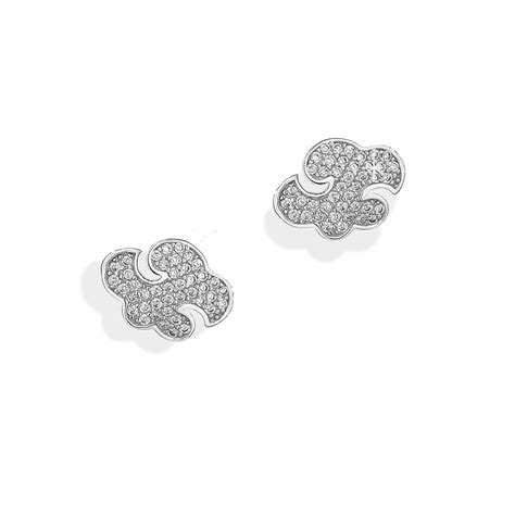 Vixi Silver Daydream Pave Earrings