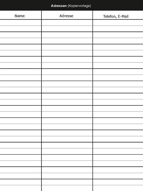 Zum download für microsoft word. Telefonliste Adressbuch Vorlage Pdf - 4 Adressbuch-vorlage ...