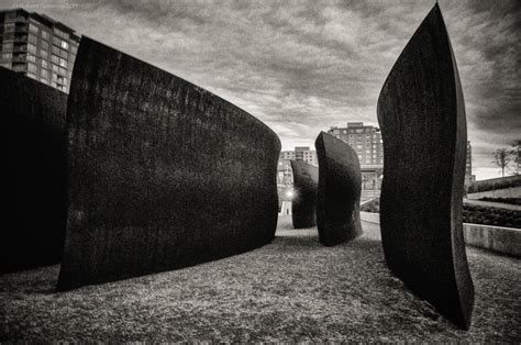 Blue Heron Blast Richard Serra Sculpture Early Morning Seattle