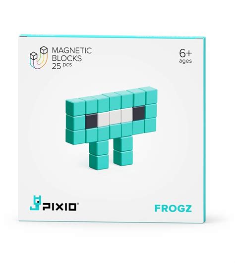 Ukidz Pixio Mini Monster Frogz 25 Magnetic Blocks In 3 Colors